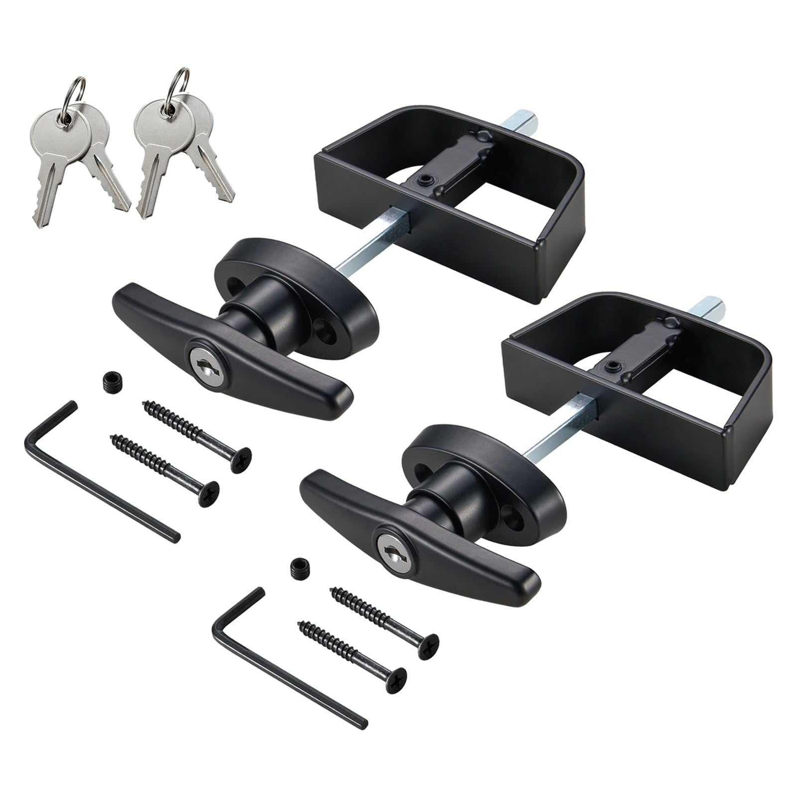 Buxuaaaa 4.5 T Handle Latches Systems With Reinforced Alloy Construction For Enhances Protect & Long Barn Door Secure