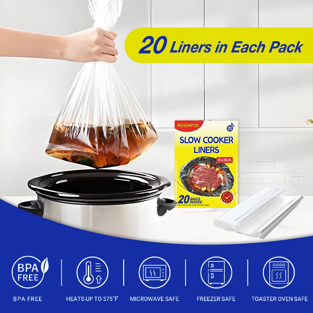 Slow Cooker Liners,1-3 Quart Cooking Bags Small Size 11