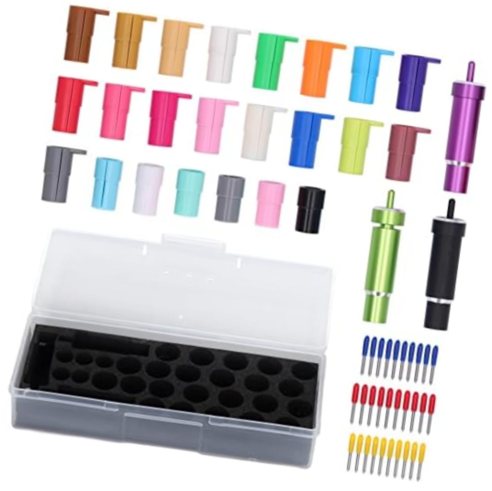 Akcesorium do maszyny tnącej, do uchwytu ostrza i zestawu adapterów pióra Zestaw części zamiennych z 30 ostrzami 23 adaptery, do Cricut Maker 3 Explore Air 2 One Zestaw adapterów ostrzy