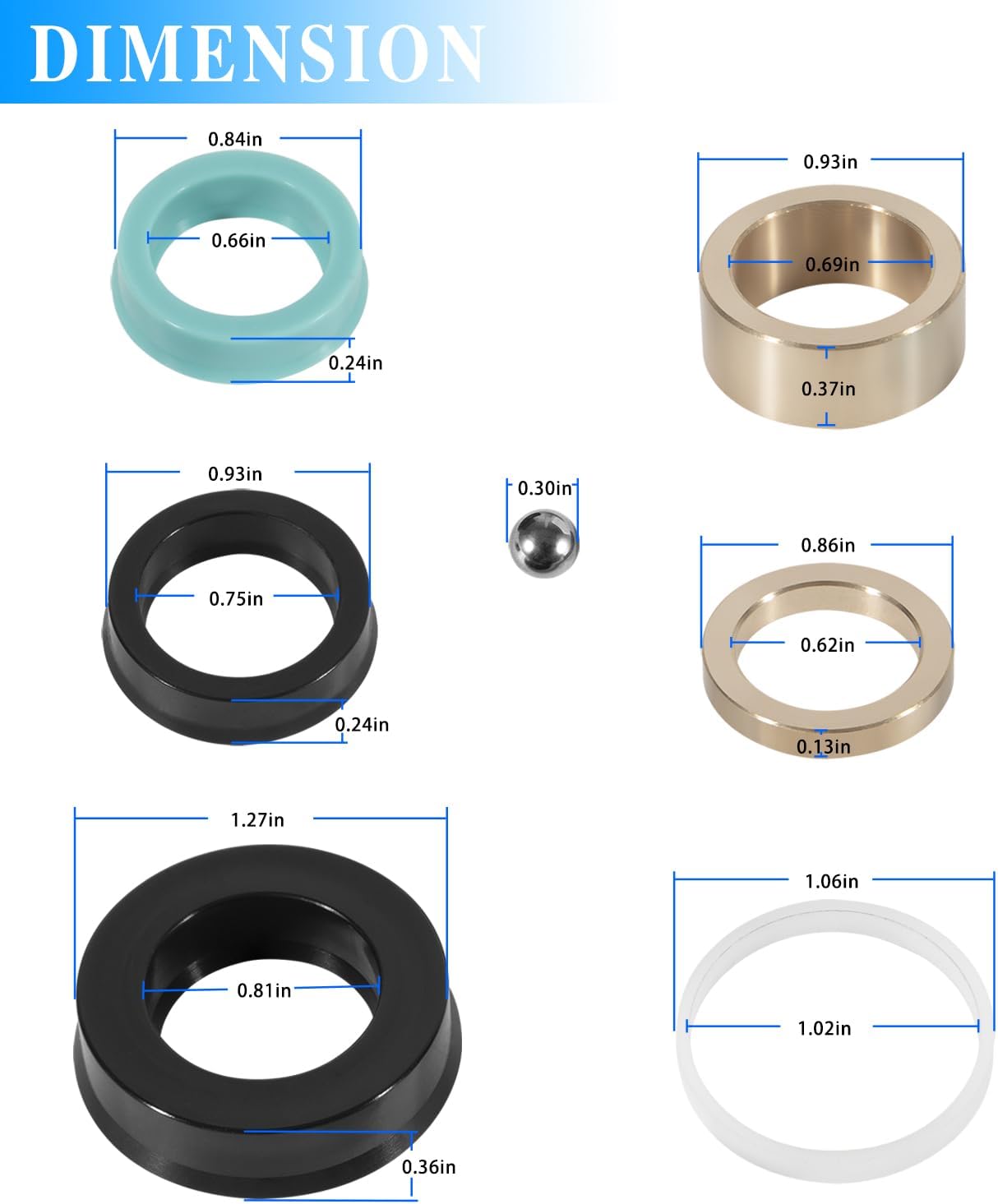 241623 Repair Kit for FIRE-Ball 300-239877-239887-239888 50:1 & DYNA-Star 10:1 Grease Pumps