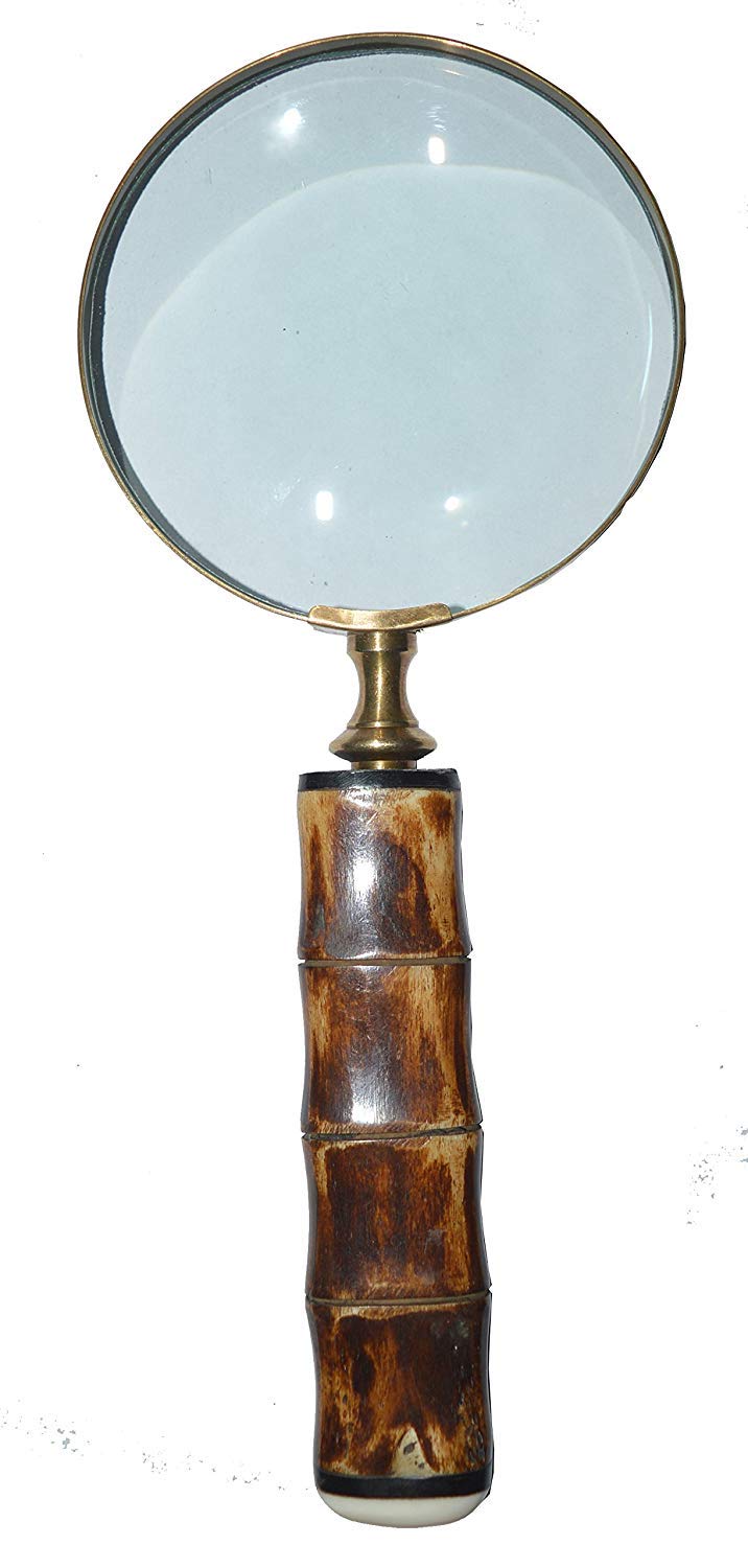 Buy Deconoor 10X Handheld Magnifying Glass Lens, Antique Brass