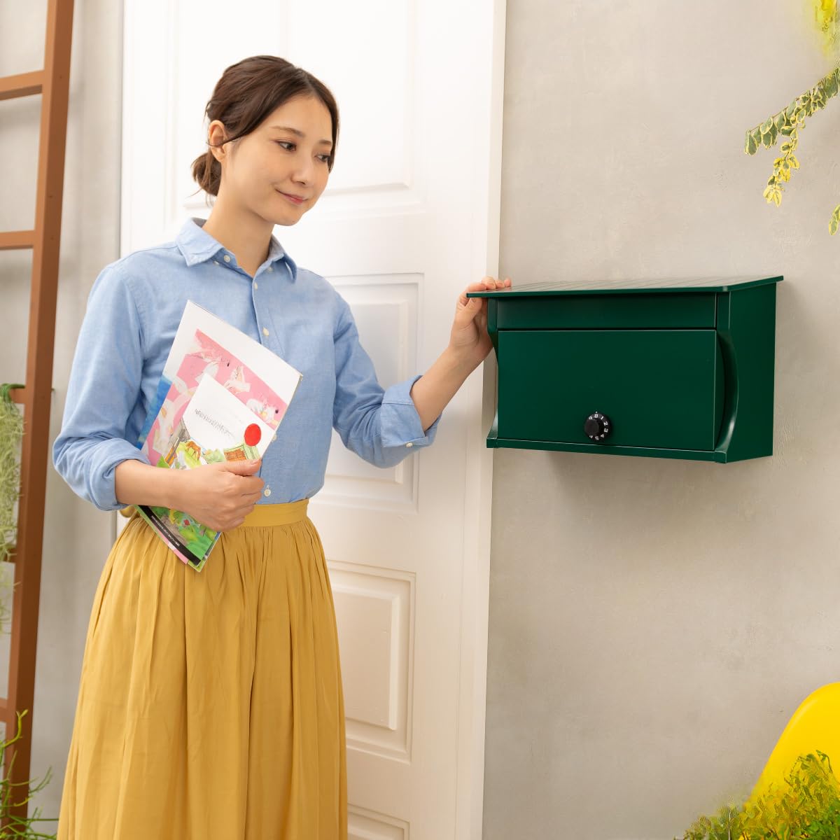 Amazon.co.jp: ポスト ダイヤル式 郵便ポスト 壁掛け おしゃれ