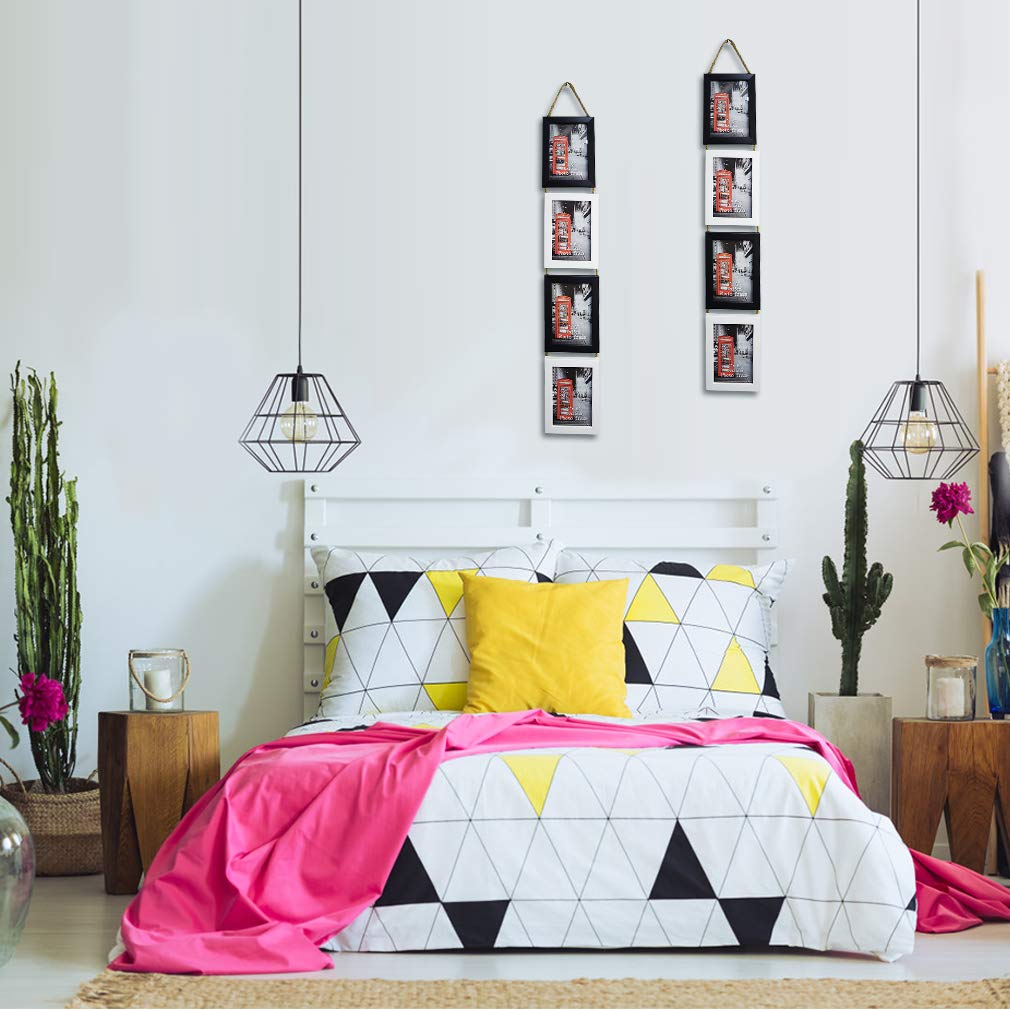 EdenseeLake 4x6 Collage Picture Frame Set, 8 Opening Vertically Hanging