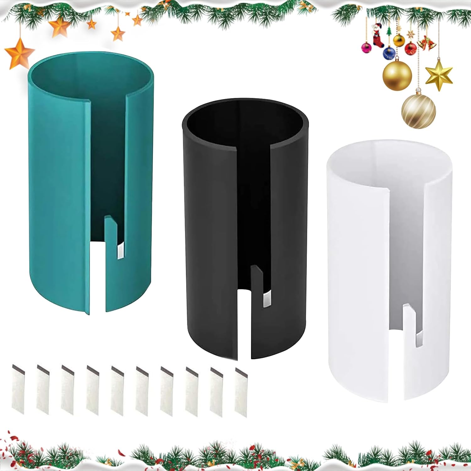 Geschenkpapier-Schneider 3er Set - Rollenhalter & Cutter Für Weihnachten & Geburtstage