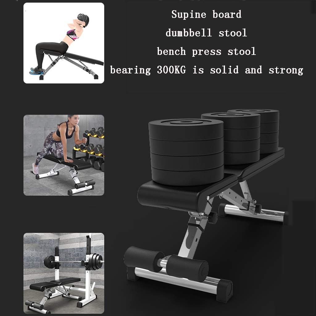OTQEFTN Crunch Bench Workout Bench Dumbbell Bench Household Weight Bench, Thickened Leather Pad, Multi-Function Fitness Equipment, Foldable Abdominal Muscle Supine Board, Used in Gyms an