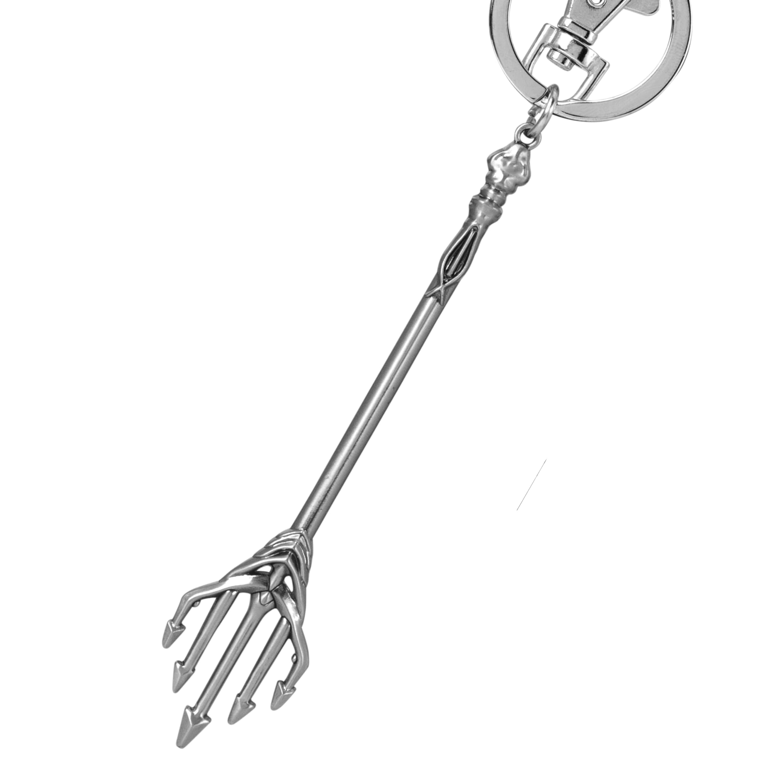 Dc Silver Monogram Metal Key Chain - Comics - Aquaman Trident Pewter New 45689