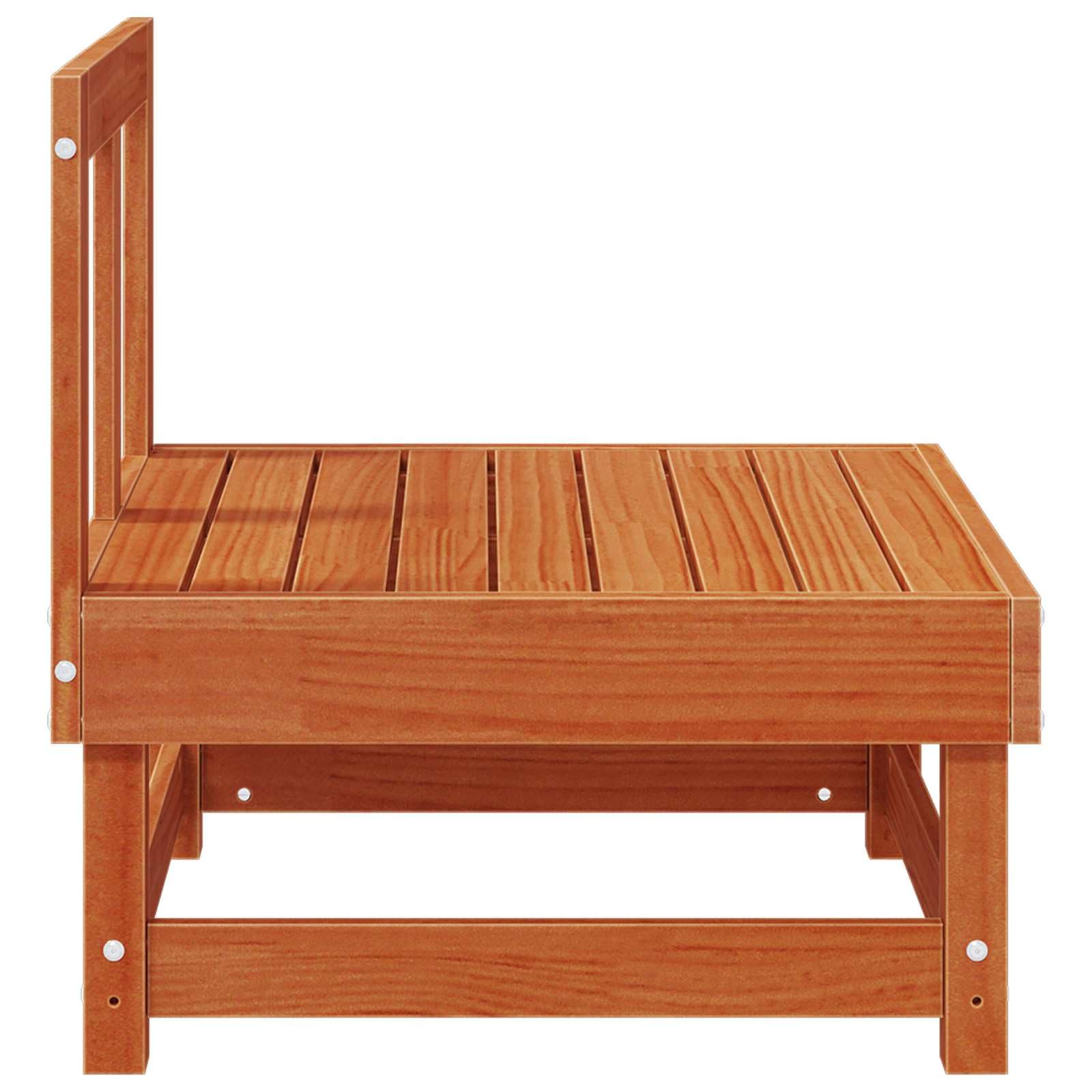 Sofa ogrodowa z litego drewna sosnowego, woskowany brąz