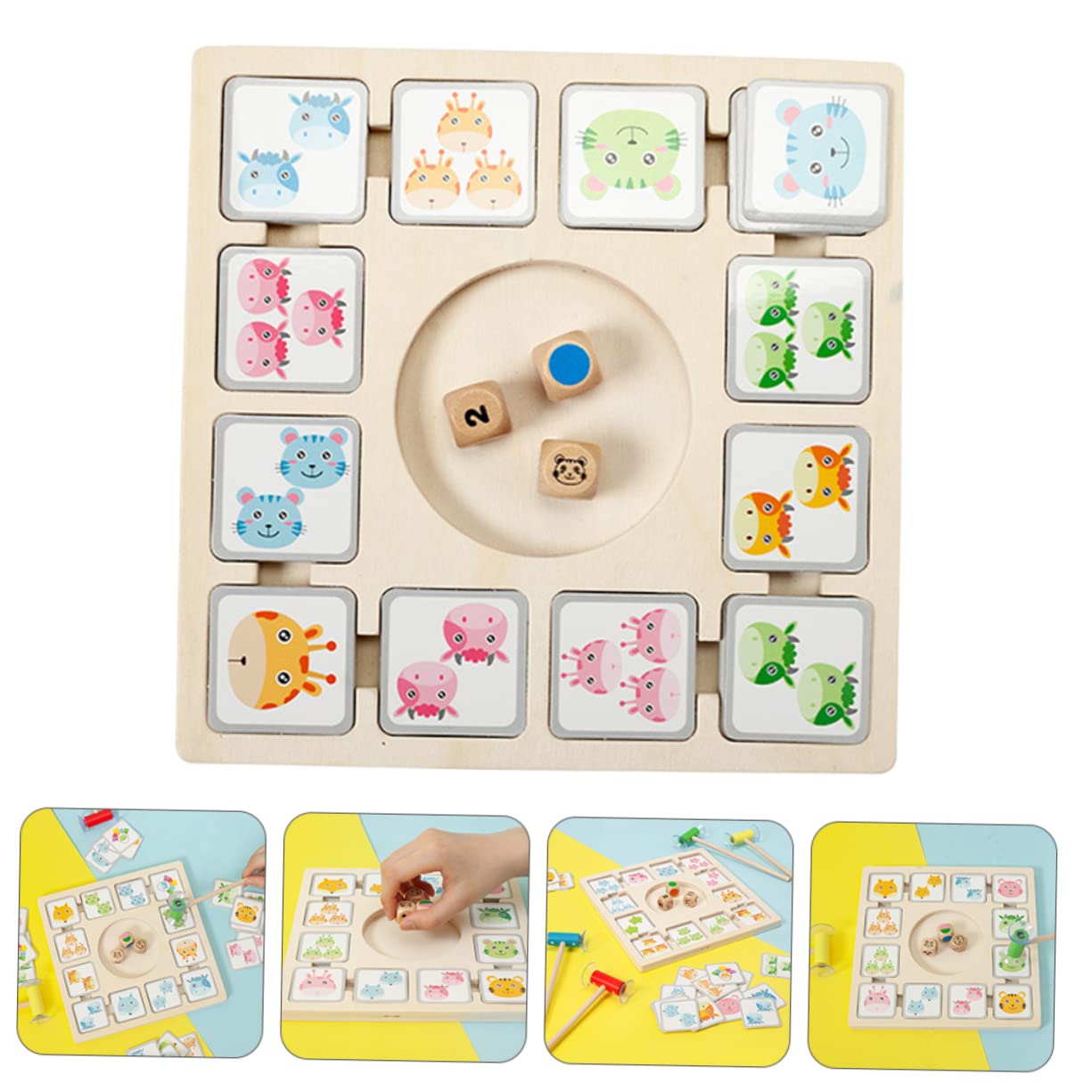 TOYANDONA Gioco Da Tavolo Per Ragazzo Carte Animali Pratico e Portatile Per Sviluppare La Fiducia e Pensiero Del Ragazzo Regalo Per Compleanni