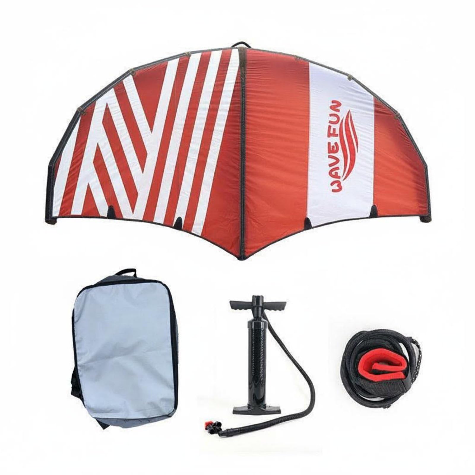 Inflatable Surfboard Aufblasbares Wingfoil Set Hydrofoil Board Surfsegel Komplettausrüstung mit Doppel Luftkammer Effizientem Windfang Pumpe Leash