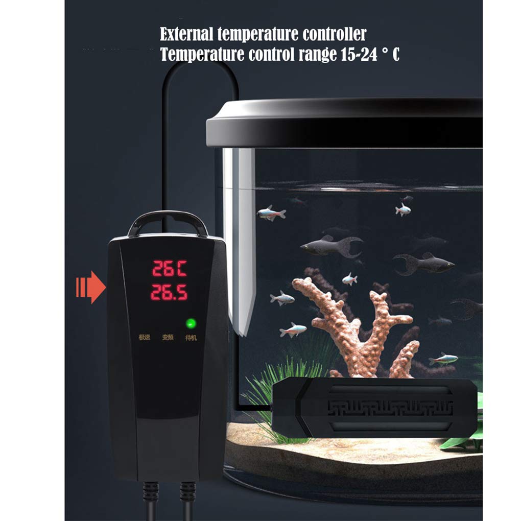 Calentador de Acuario Calentador sumergible para acuarios, Calentador automático de tanque de peces PTC de temperatura constante con controlador de temperatura externo y pantalla LED, a prueba de ex