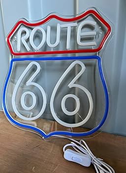 Amazon.co.jp: 特大 ルート66 ROUTE66 LED ライト 看板 ネオン