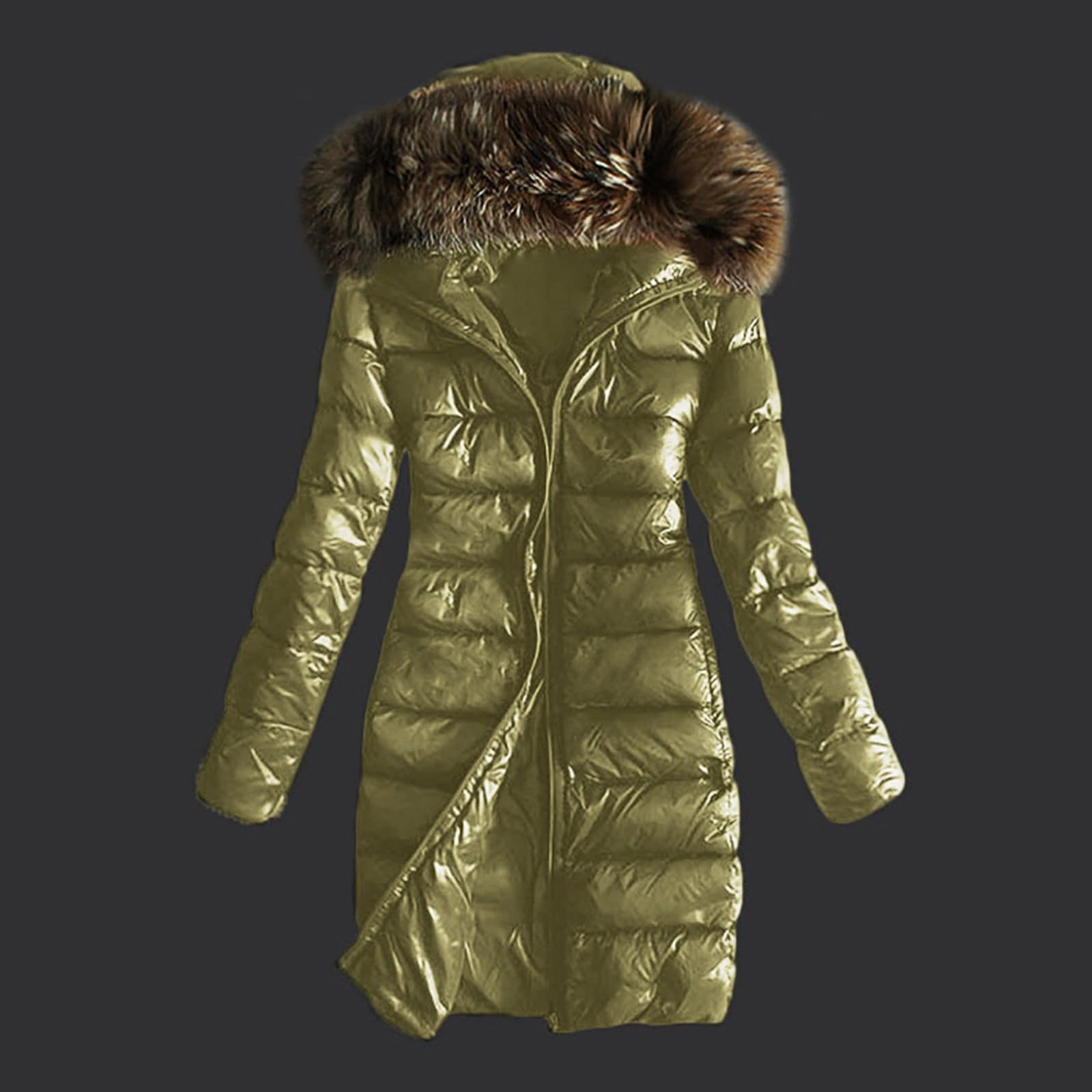 Genérico Abrigo Acolchado Ligero Mujer,Chaqueta SintéTica De Invierno Para Mujer Con Aislamiento De PlumóN Y Capucha Desmontable