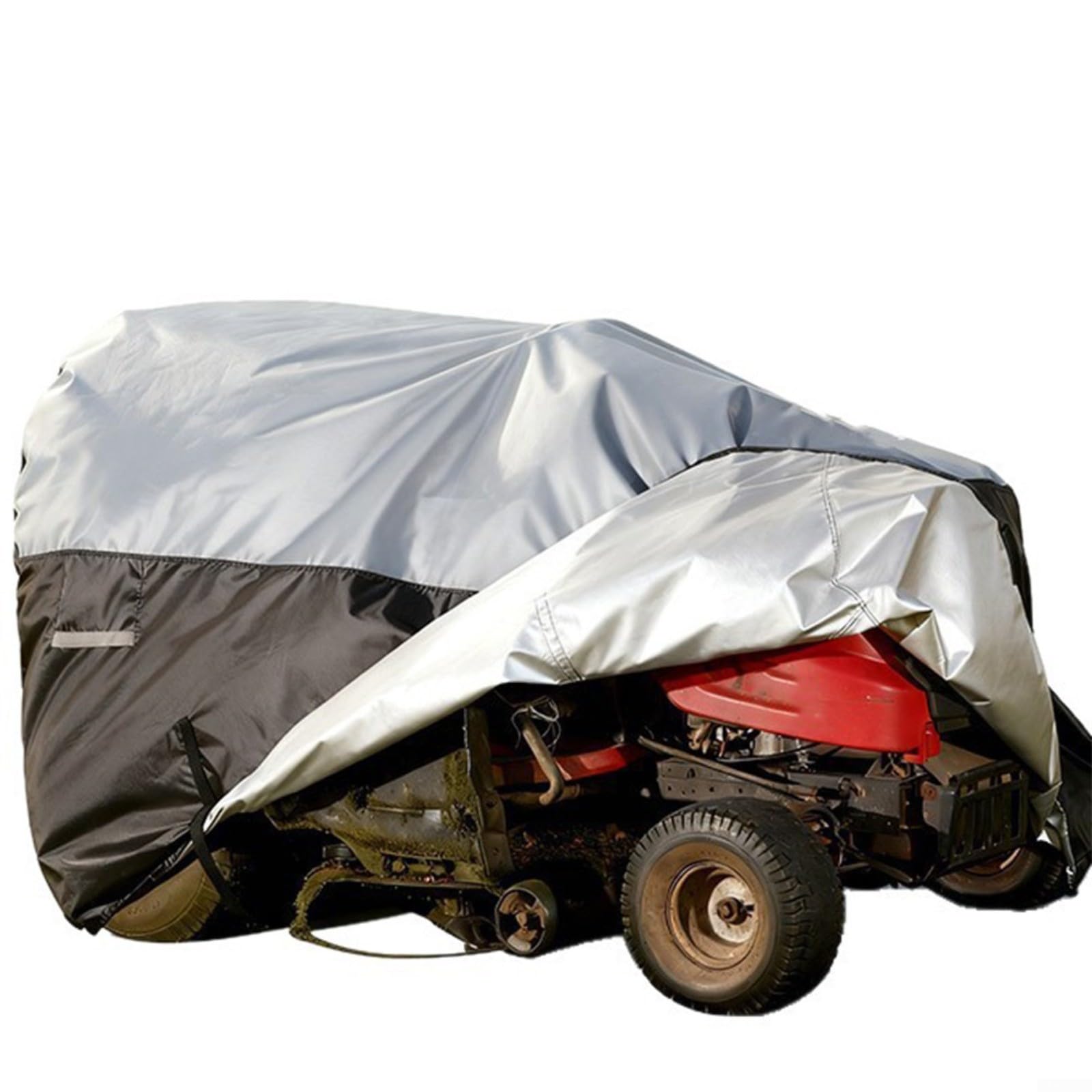 Funda impermeable para cortacésped, tela Oxford 600D con cordón elástico y correas para cortacéspedes, tractores, bolsa de almacenamiento de 79 x 46 x 55 pulgadas