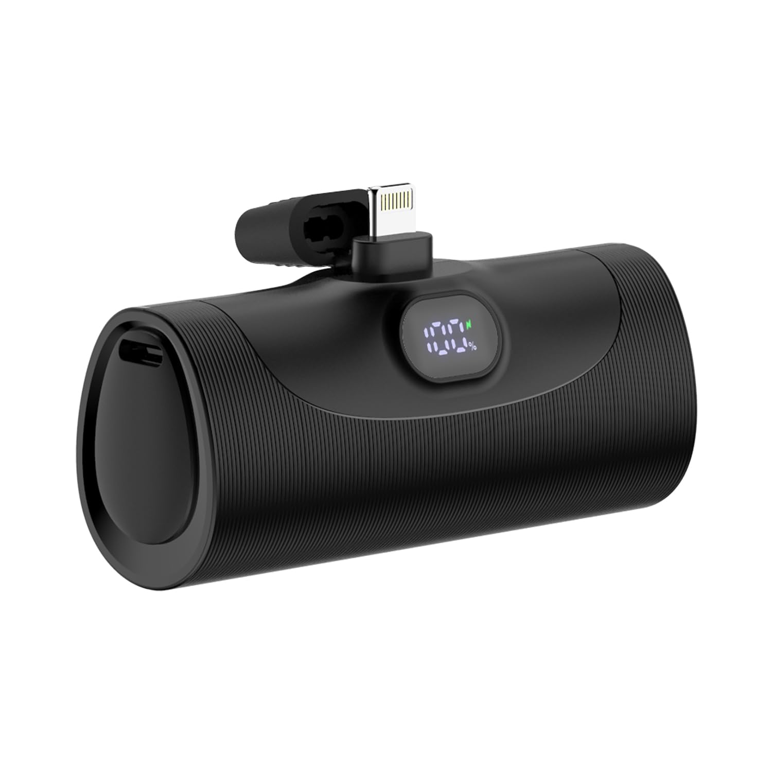 VulTech VPB-ST5BK-4 Kit Stazione di Ricarica con 4 Mini Powerbank 5000mAh – Ultra Compatti con Display LED – Connettori Type-C e Lightning – Ricarica Rapida PD 20W – Protezione Sovraccarico – Nero