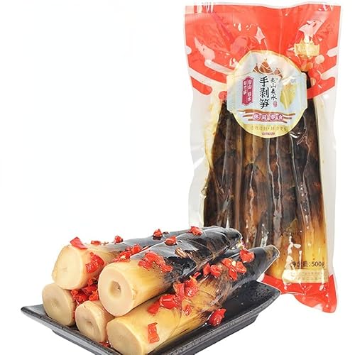 中国のお菓子 手剥笋500g/袋 麻辣零食小吃 激辛たけのこ竹笋 香辣下?菜 新鮮なタケノコ 唐辛子の?物 泡椒脆笋尖 冬笋芽 筍 竹子嫩芽笋 冬のタケノコ 開いた袋即食手で皮をむいたタケノコ 野菜セット中華食材 インスタントタケノコ 細かく刻んだタケノコ