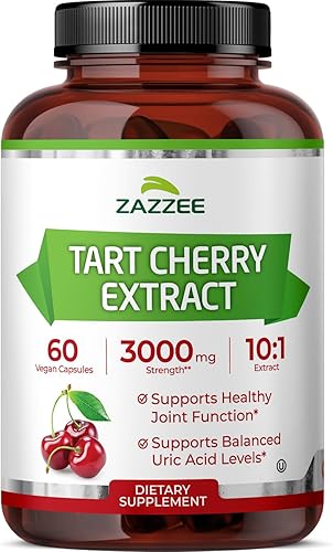 Miniatura 18 de Zazzee Cápsulas de extracto de cereza aromática, 200 cápsulas veganas, 3000 mg. Fuerte, potente extracto de 10:1, suministro de más de 6 meses