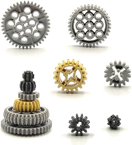 Miniatura 3 de 116 piezas de conectores de pasador de eje de engranajes técnicos  Conectores de ruedas, engranajes de bastidores, accesorios de ladrillo de