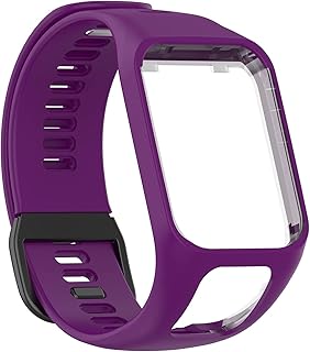 KOqwez33 Soft Silicone Watch Band, Fitness Smart Watch Strap Compatible with Tomtom Adventurer/Golfer 2/Runner 2/3, Sweat-Proof Breathable with Buckle Sports Replaceable Watch Belt