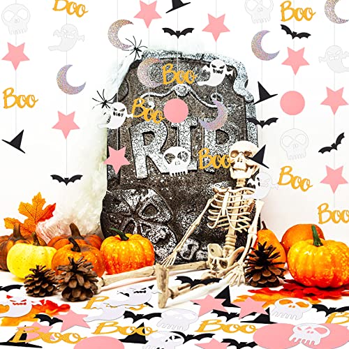 300Pcs Halloween Confetti Glitter Decorations, Bat Ghost Black Pink Halloween Confetti For Party Table Scatter Decorations, Halloween Table Decor Party Favors #TOP4
