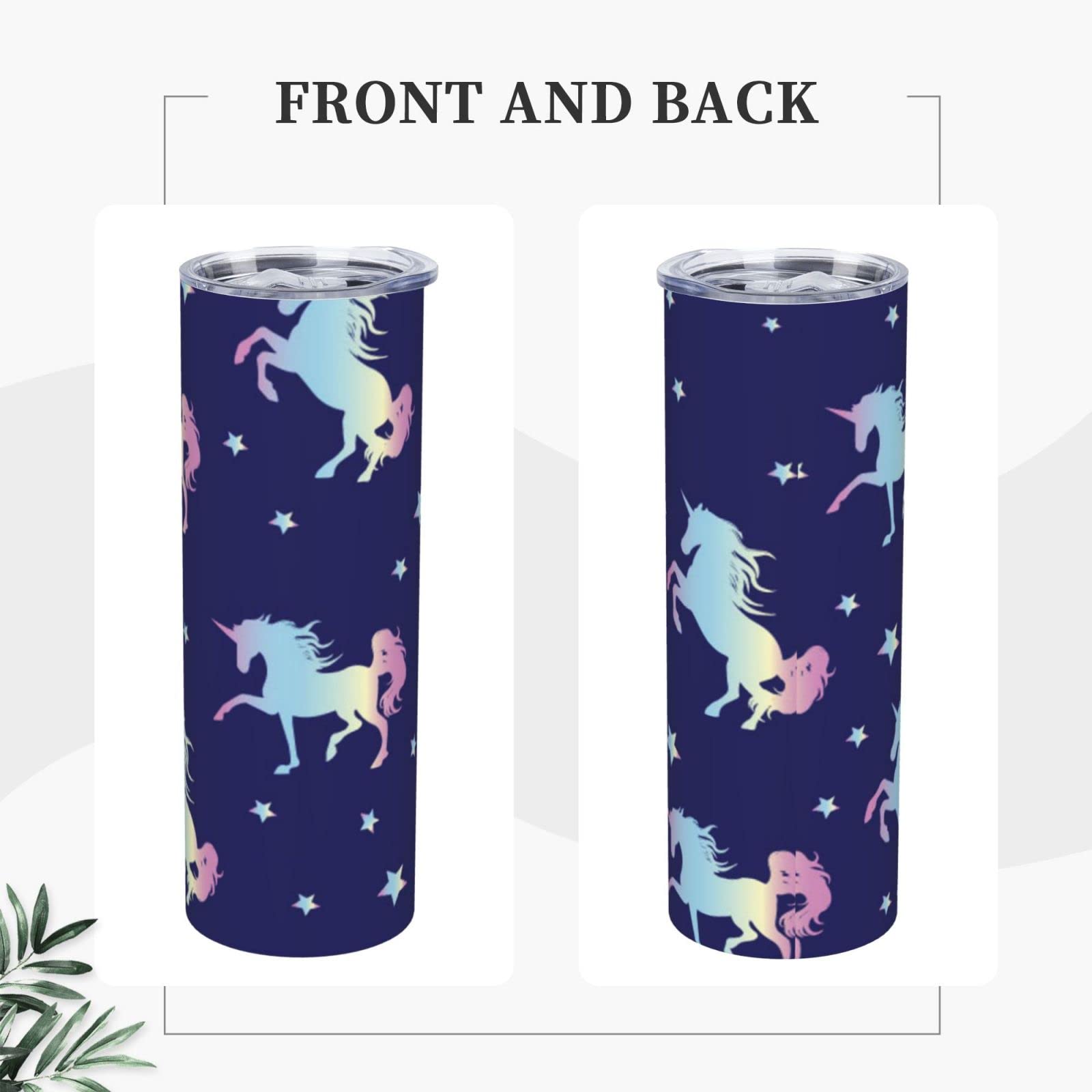 Makachen Unicorn Stainless Steel Vacuum Insulated Coffee Tumbler Cup Travel Mug 20 OZ for Home Office, Sport, Party, Gifts - Image 4