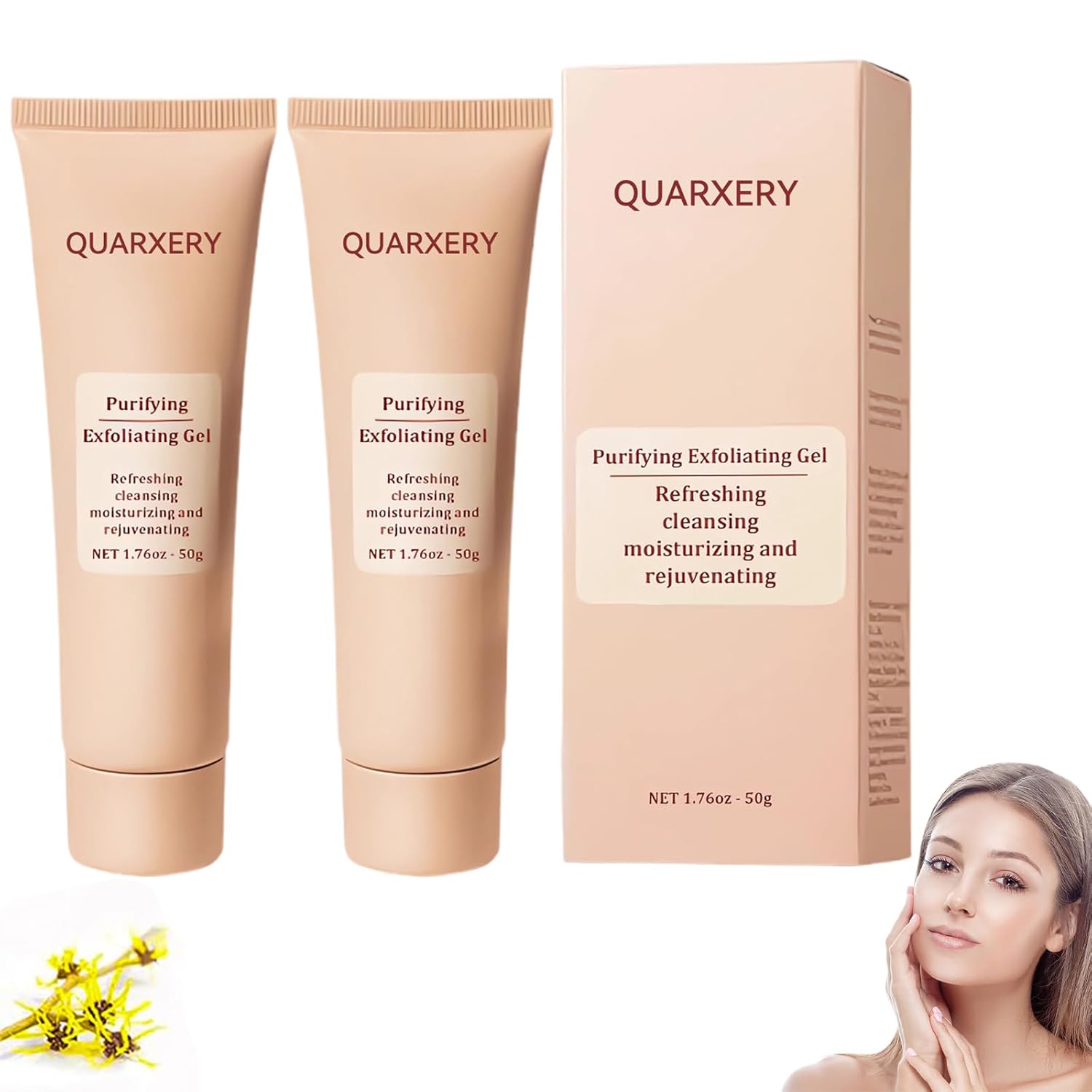 QUARXERY Purifying Exfoliating Gel, Exfoliating Scrub