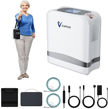 Portable Oxygen Machine 1-7L/min Oxygen Generator, Wheelchair Adjustable Each Concentration Level is 90%, Oxygen Machine Device for Outdoor