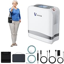 Portable Oxygen Machine 1-7L/min Oxygen Generator, Wheelchair Adjustable Each Concentration Level is 90%, Oxygen Machine Device for Outdoor