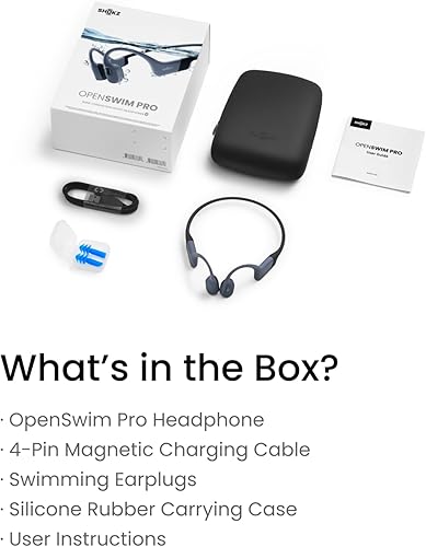 Miniatura 9 de SHOKZ OpenSwim Pro - Auriculares deportivos de conducción ósea Bluetooth y MP3 de oreja abierta, auriculares de natación, IP68 impermeables