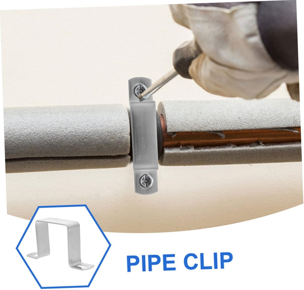 24pcs Clamp Bracket Shaped Mounting Clips for Pipe Support Resistant Hanger Clamp for Secure Fastening for Outdoor Use