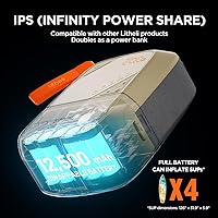 Vista 3 de Litheli Paddle Board Pump,20PSI High Pressure SUP Pump,Electric Air Pump for Inflatables,Rechargeable Battery-Powered,Dual Stage