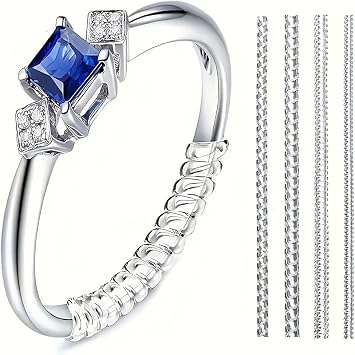 Clear Silicone Ring Sizers Invisible Ring Size Adjuster, Ring Guards for Loose Rings Fit Any Rings, 2 Styles,Insert and Spiral