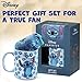 Disney Stitch Mug and Socks Gift Set for Women Teenagers Size 4-9 Womens Socks and Mug for Kids and Adults Stitch Gifts (Blue Stitch)
