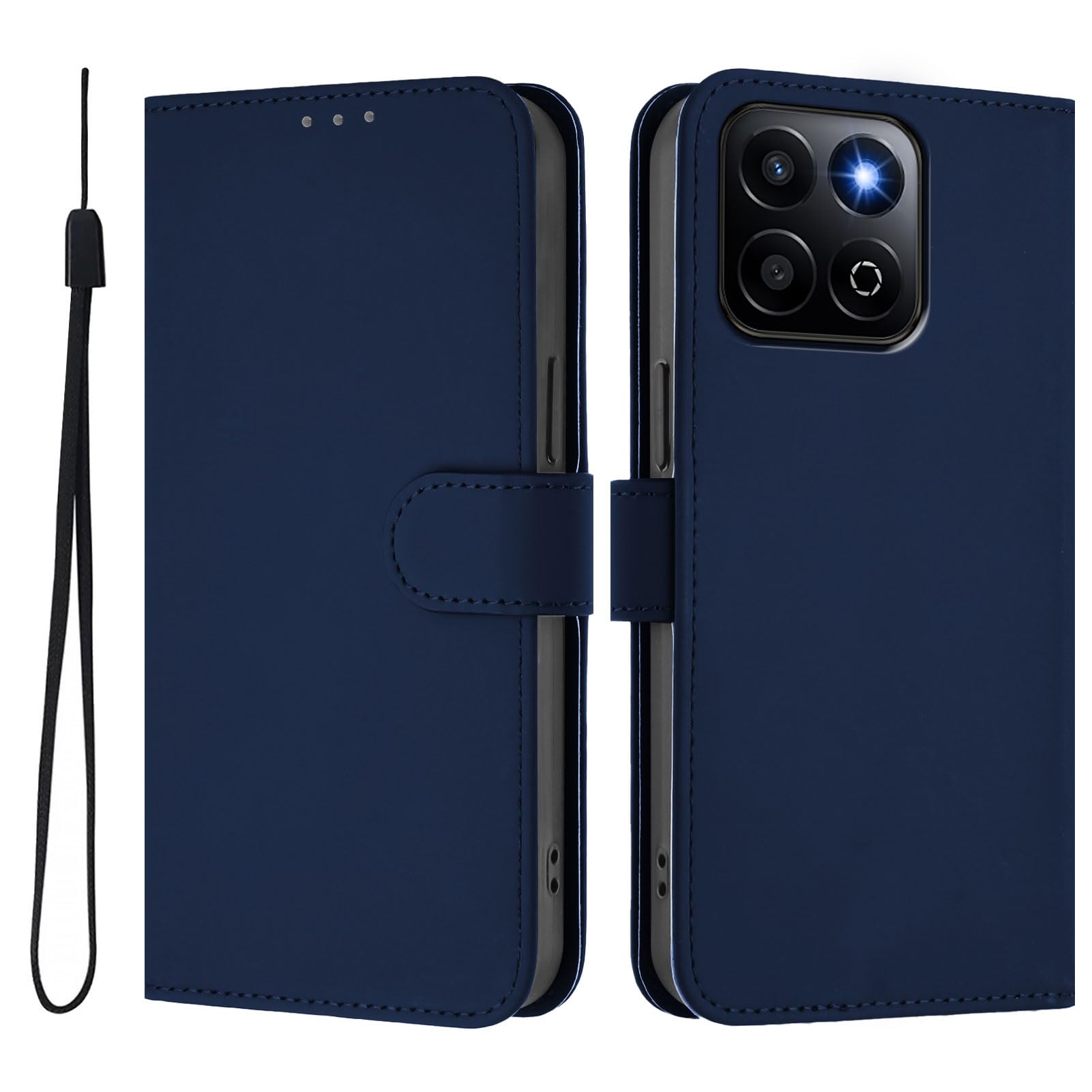 Honor X7C / Honor 200 Smart Leather Wallet Case, Premium Leather Wallet Case with Flip Card Slots, Kickstand & Magnetic Closure Cover Compatible with Honor X7C / Honor 200 Smart (G)