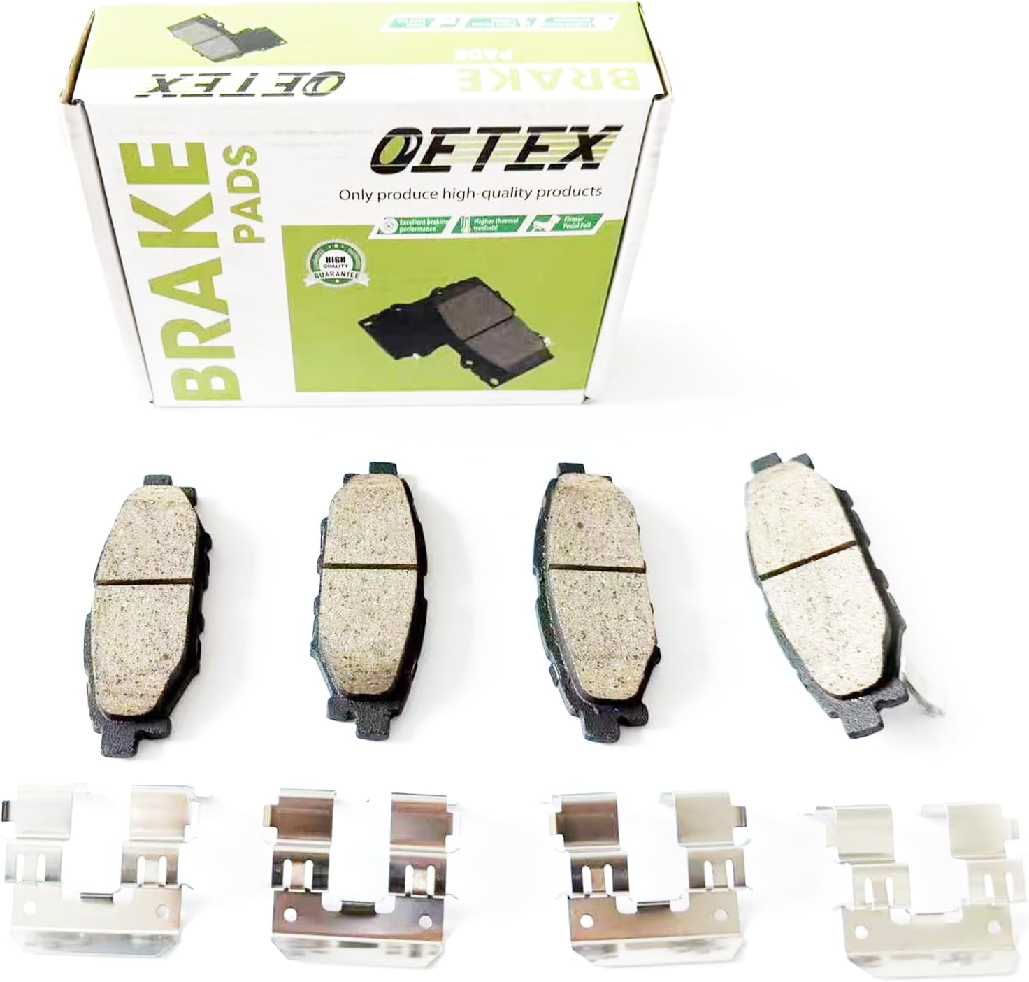 Rear Ceramic Brake Pads Compatible with Subaru Forester (2009-2019), Impreza (2008-2020), Crosstrek, WRX & BRZ - Quiet Stop - Replaces D1114