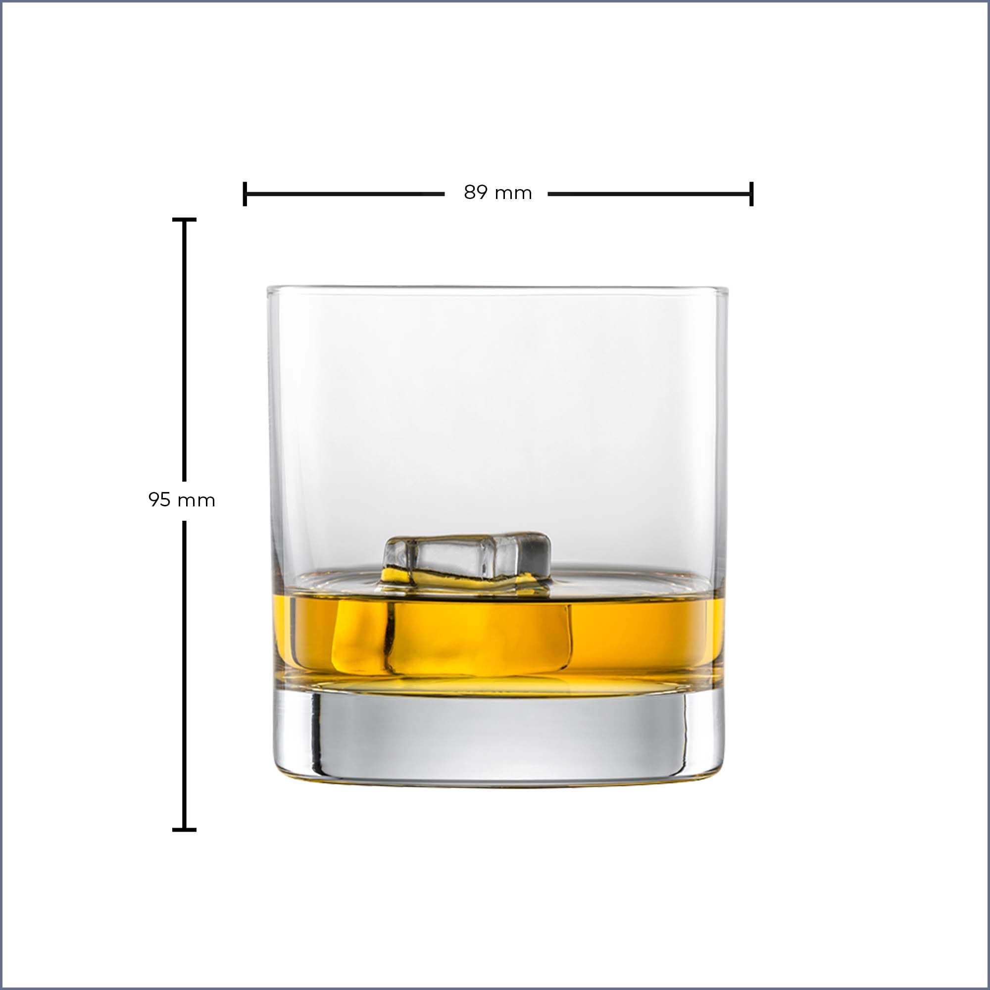 Zwiesel Glas Tavoro 122420 Lot de 4 grands verres à whisky en verre de haute qualité Hauteur 9,5 cm Diamètre 8,9 cm Volume 400 ml