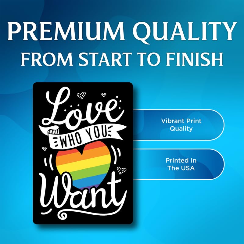 Autocollants vinyle amusants Love Who You Want lot de 2 stickers de 12,7 cm pour auto FHJ1042