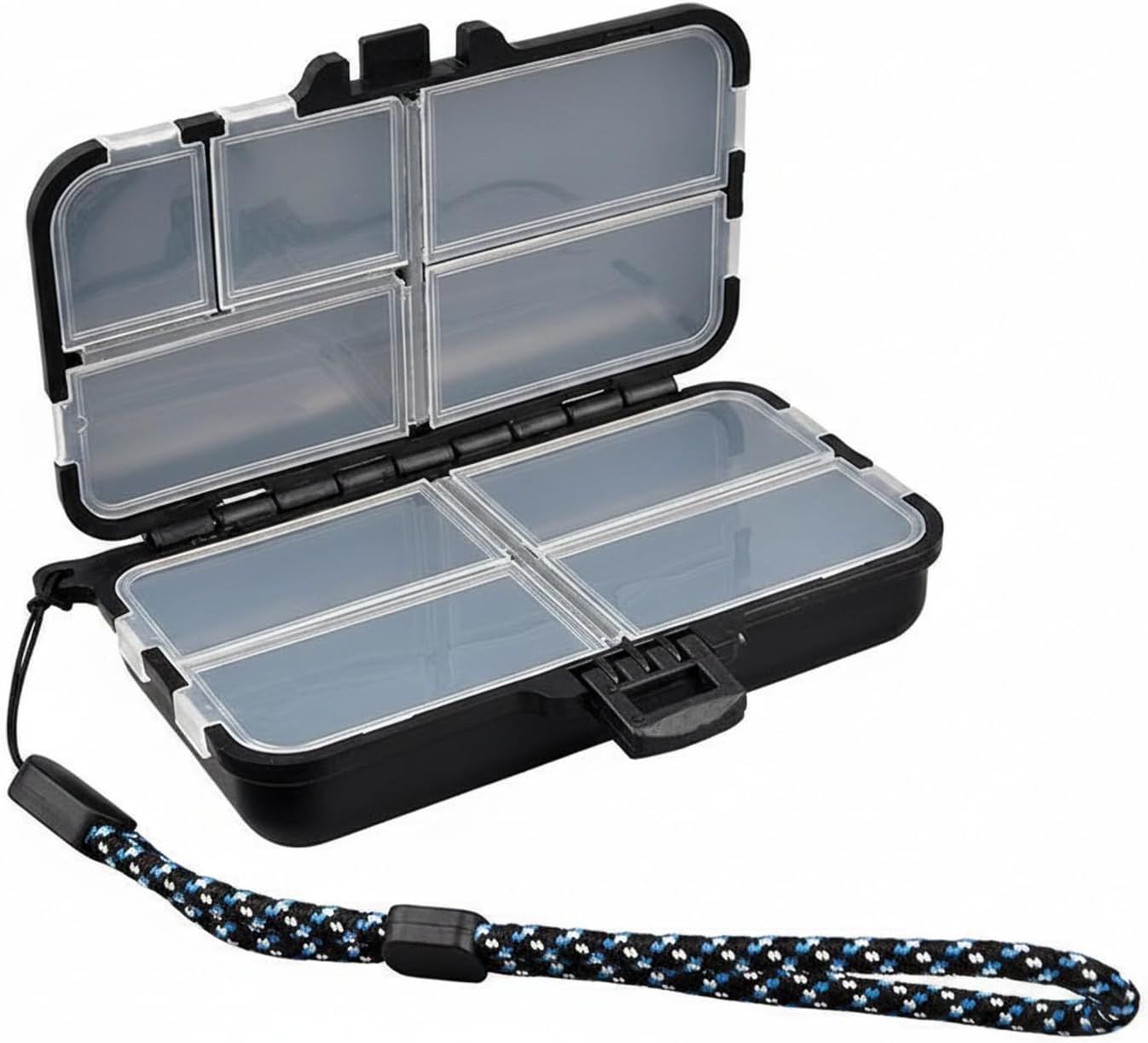 Compact Fishing Tackle Box, Durable PP Plastic Organizer with Dividers for Hooks & Lures, Lightweight Portable Storage for Vest or Backpack