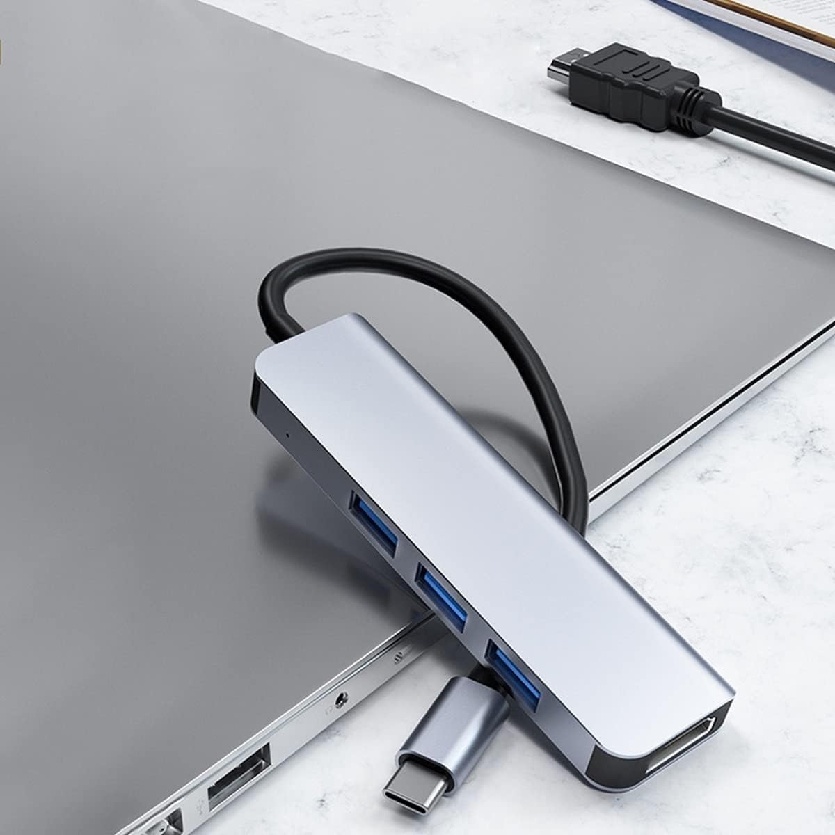 Hub USB C 4 in 1 Hub USB a 4 porte Micro USB Splitter USB Ultra-sottile Hub dati USB portatile Espansore porta USB HDMI 4K