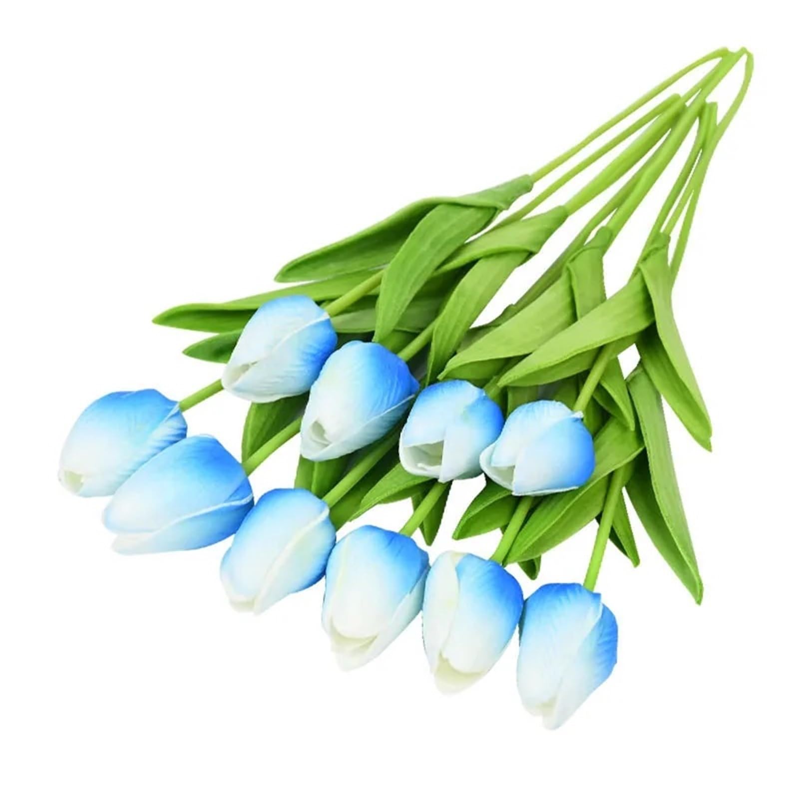 FonHNDG Artificial Flower Branches 10 PCS Tulip Artificial Flower Real Touch Bouquet Fake For Wedding Decoration Flowers Home Garden Decor(Color8)