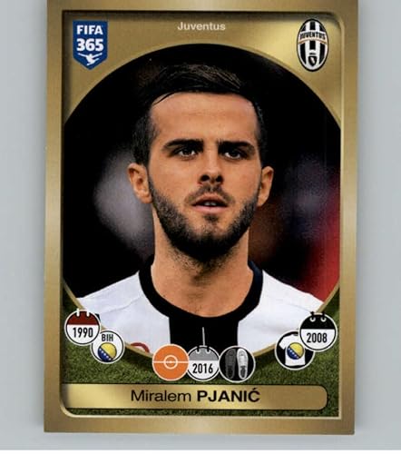 2016-17 Panini FIFA 365 Stickers CentralSouth America #497 Miralem Pjani Juventus Official Soccer Album Sticker in Raw (NM or Better) Condition