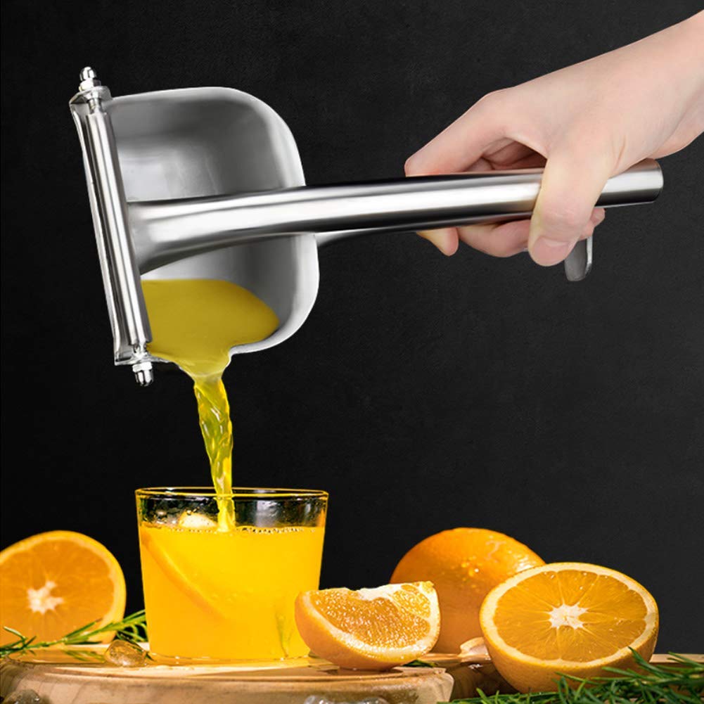 Trwały ergonomiczny uchwyt ze stali nierdzewnej, ręczny wyciskacz, łatwy w użyciu wyciskacz do owoców, wyciskanie soków w restauracji do domowej kuchni