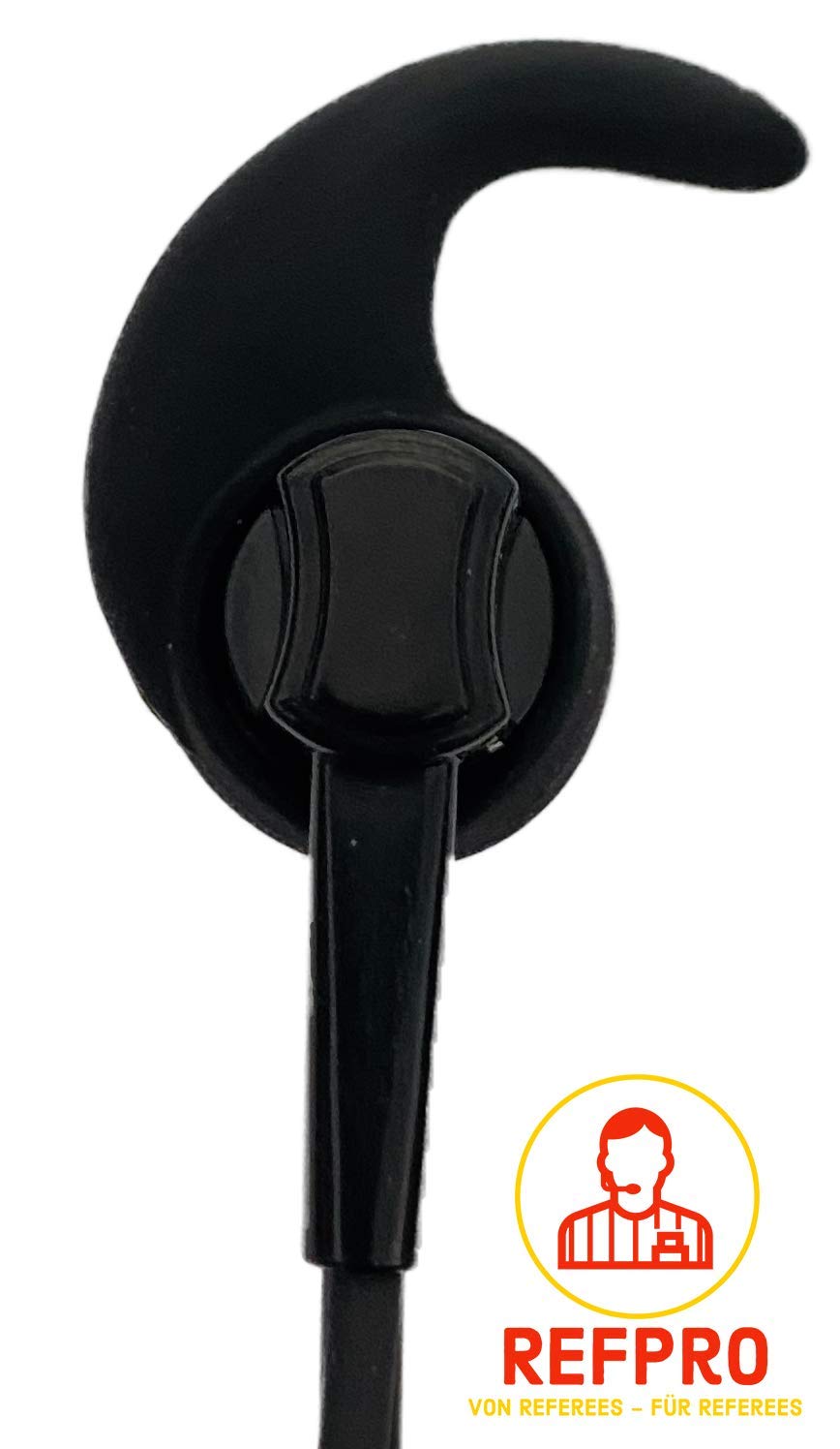 Écouteurs intra-auriculaires pour arbitre avec microphone - Tailles réglables - Grand confort - Qualité audio parfaite - Résistant - Ajustement individuel possible