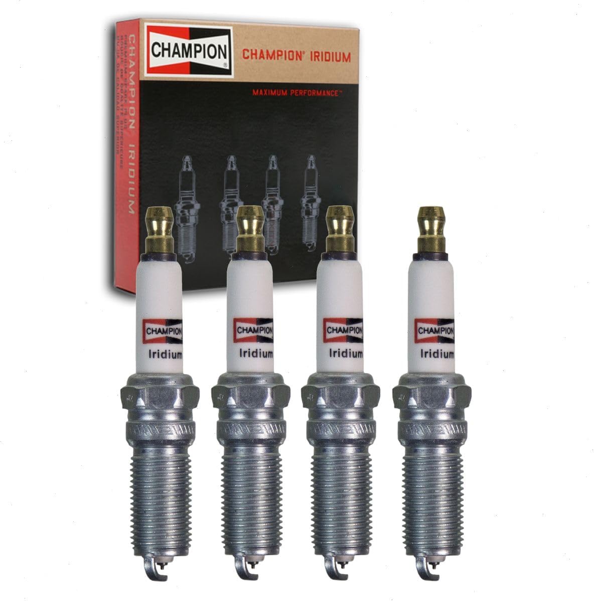 4 pc Champion Iridium Spark Plugs compatible with Ford Fusion 2.0L 2.5L L4 2010-2020