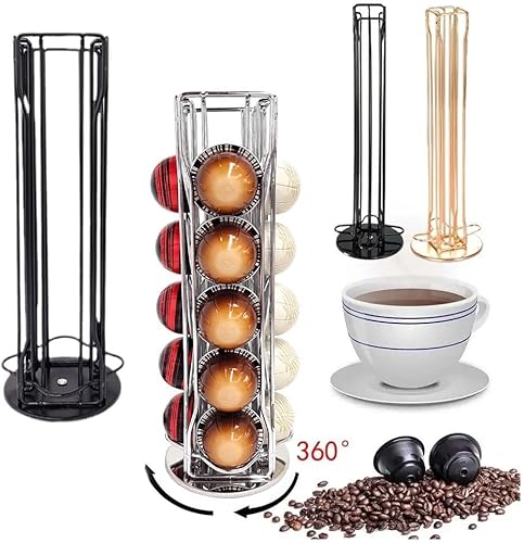 Miniatura 2 de Soporte para cápsulas de café Vertuo para 32 cápsulas de café compatible con Nespresso Vertuoline soporte Vertuo Line Organizer Carousel 360 grados