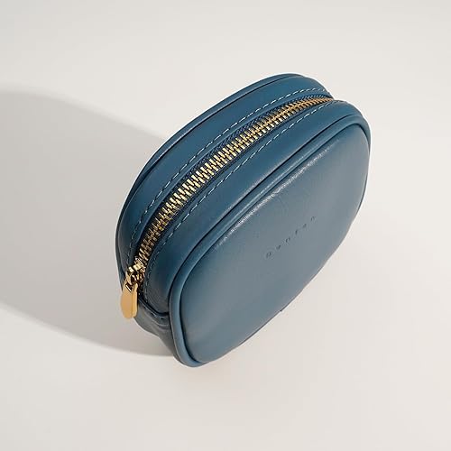 Miniatura 3 de Bolsa de cosméticos de cuero, Azul