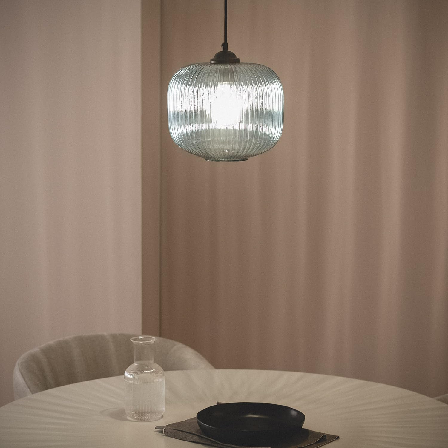 LEDKIA Lámpara Colgante Cristal Modra Azul