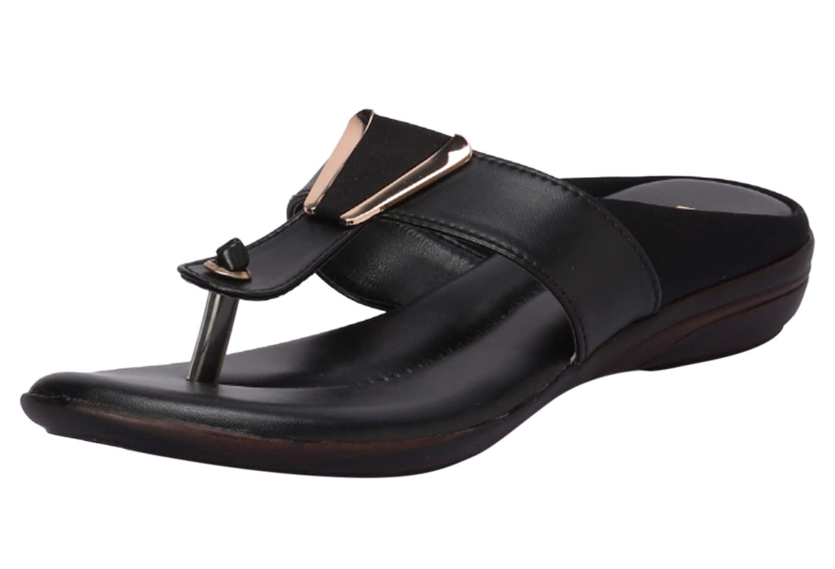 Khadims Women Black Flat Slip-Ons - UK 8 (B085TFRV3Y) Amazon Price History, Amazon Price Tracker