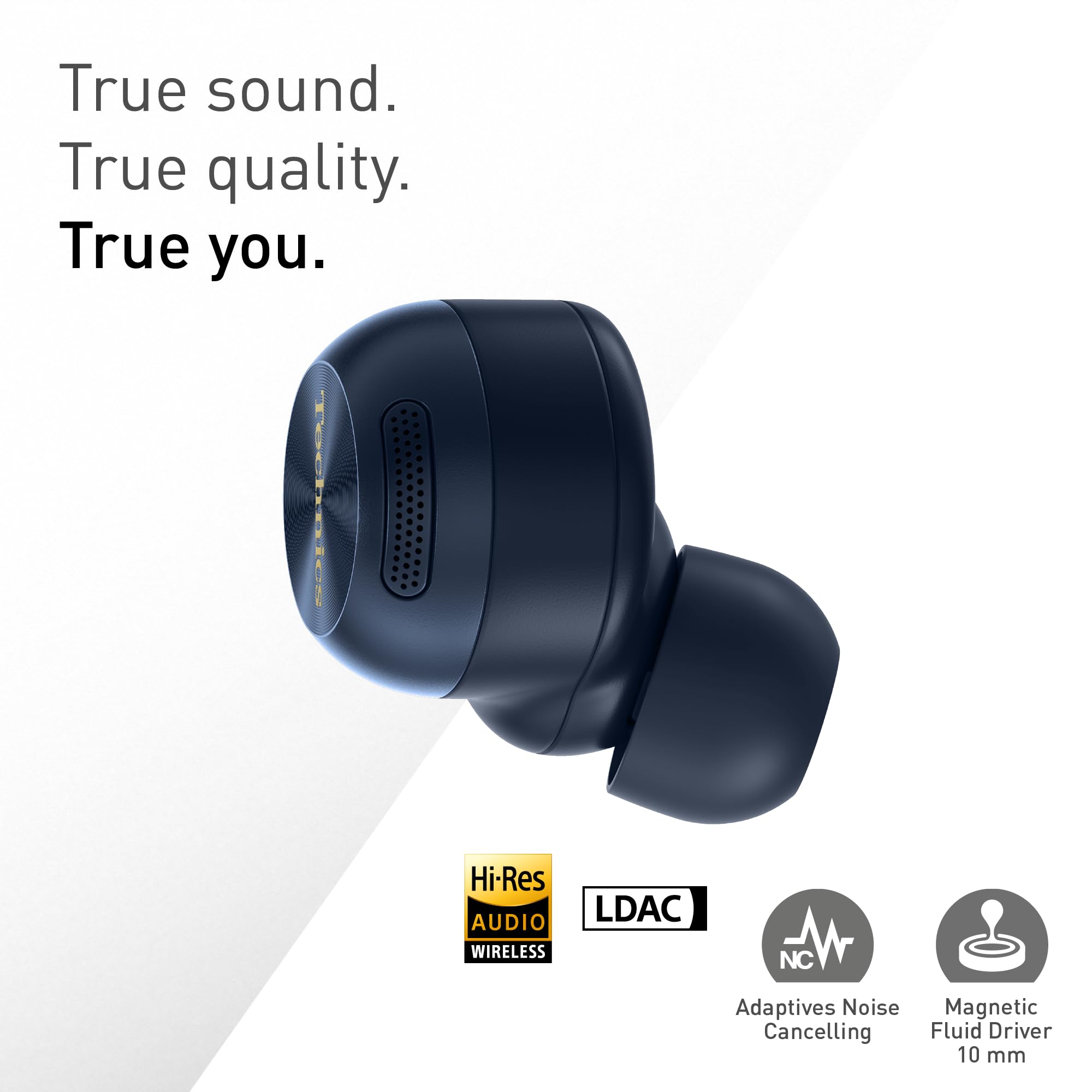 Technics EAH-AZ100E-A Kabellose Kopfhörer mit Geräuschunterdrückung, Bequeme In-Ear-Kopfhörer, Multipoint-Bluetooth, Voice Focus AI, Mitternachtsblau