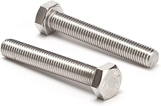 1/4-20 x 1-3/4" (25PCS) Hex Head Screw Bolt, Fully Threaded, Stainless Steel 18-8（304）, Bright Finish Hexagon Bolt,Coarse Thread UNC by KATUNA