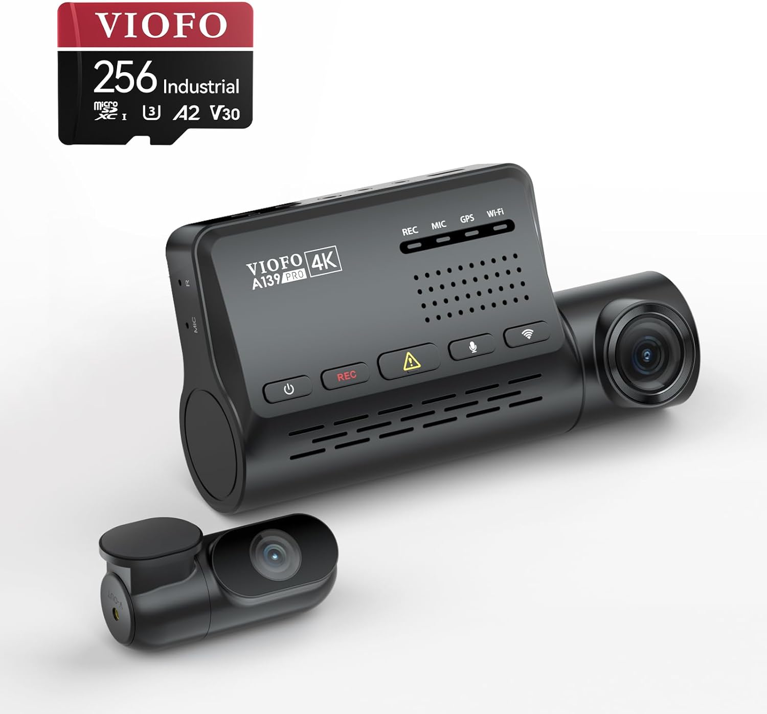 【Bundle A139PRO 2CH + 256GB SD card】 VIOFO 4K HDR Dash Cam
